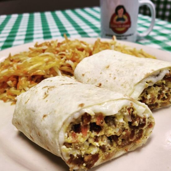breakfast burritos with hash browns